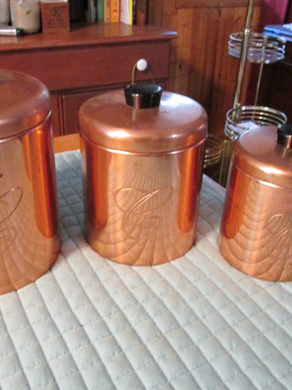 Ransburg 3 pc copper canister set md in USA Indianapolis